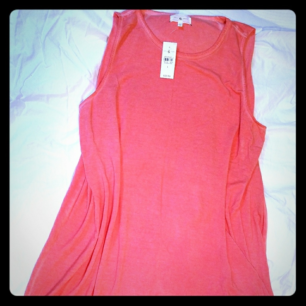 Lou & Grey Pink Orange Coral (ish?) Swing Dress